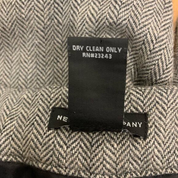 NY & Co Black & Tan Herringbone Tweed Wool Blend Cropped Trousers  Size 12 - Picture 8 of 9